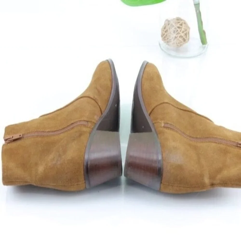 Steve Madden Women's Creek Boot Size 8.5 Bootie Tan Suede Western Low Block Heel - Picture 9 of 12